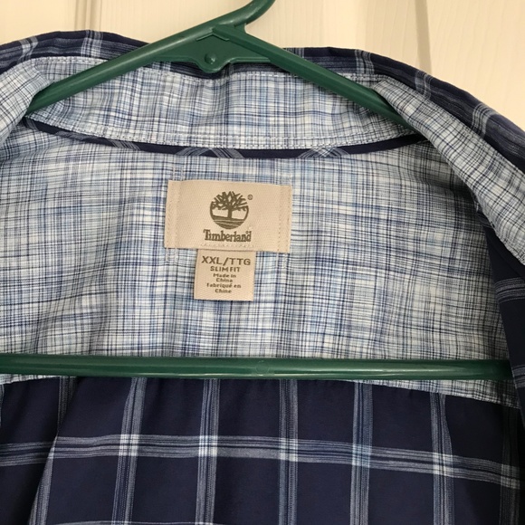 Timberland button down plaid shirt, XXL slim-fit - Picture 5 of 7
